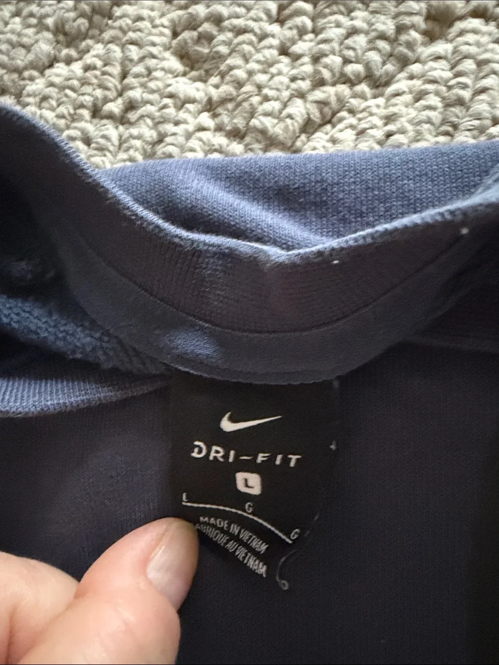 Nike Women’s Navy Crew Sweatshirt with Black Swoosh